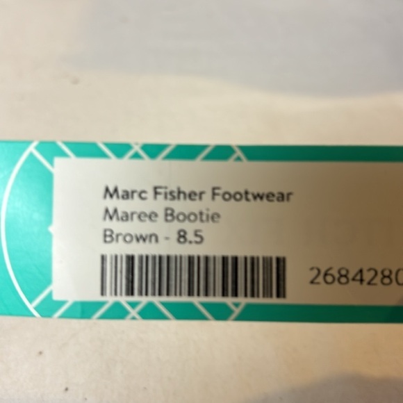 Marc Fisher Maree Brown Suede Leather Block Heel Pointed Toe Bootie Sz 8.5 NEW - Picture 8 of 8